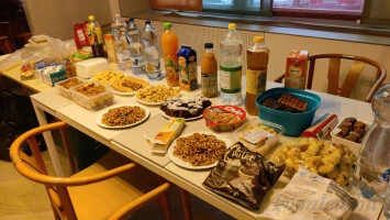 A szünetben lehetett nassolni