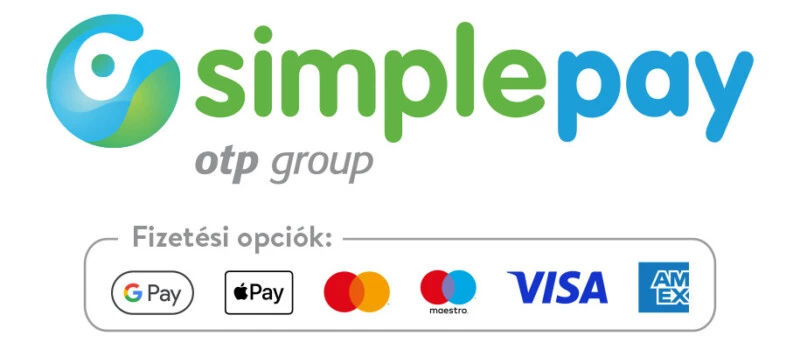 A kényelmes és biztonságos online fizetést a SimplePay biztosítja. Bankkártya adataid nem jutnak el hozzám.