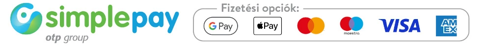 A kényelmes és biztonságos online fizetést a SimplePay biztosítja. Bankkártya adataid nem jutnak el hozzám.