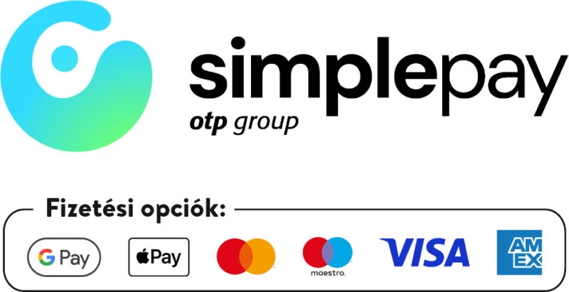 A kényelmes és biztonságos online fizetést a SimplePay biztosítja. Bankkártya adataid nem jutnak el hozzám.