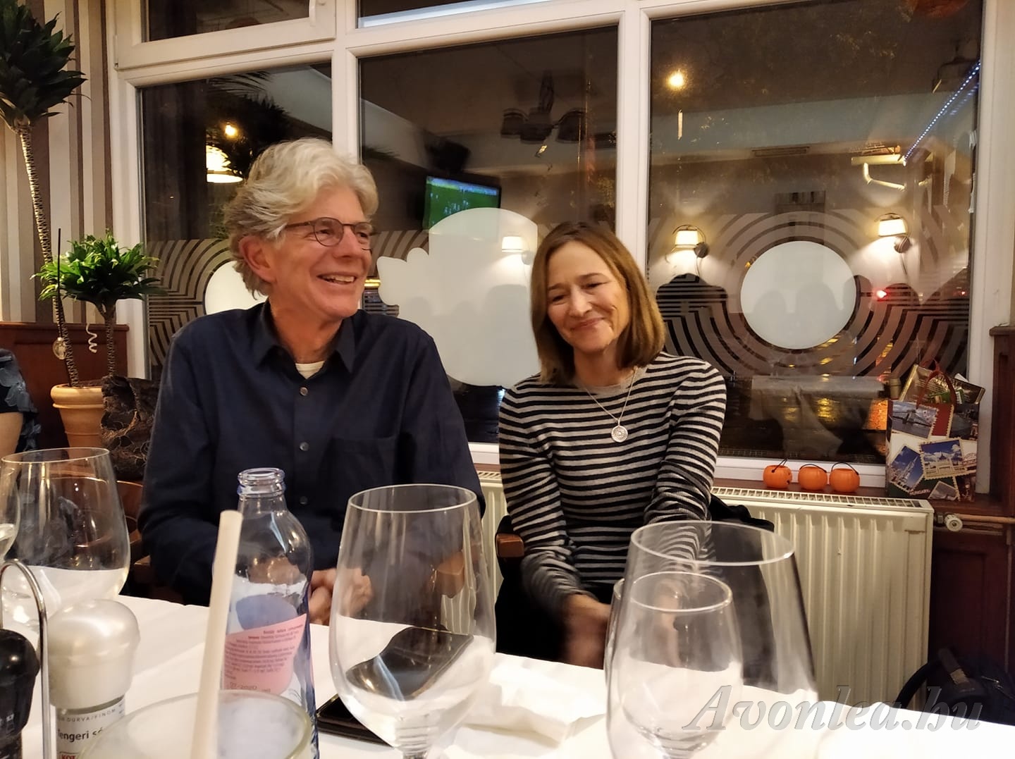 John és felesége Cherie a találkozó utáni vacsorán (Kozákné Claudia fotója)